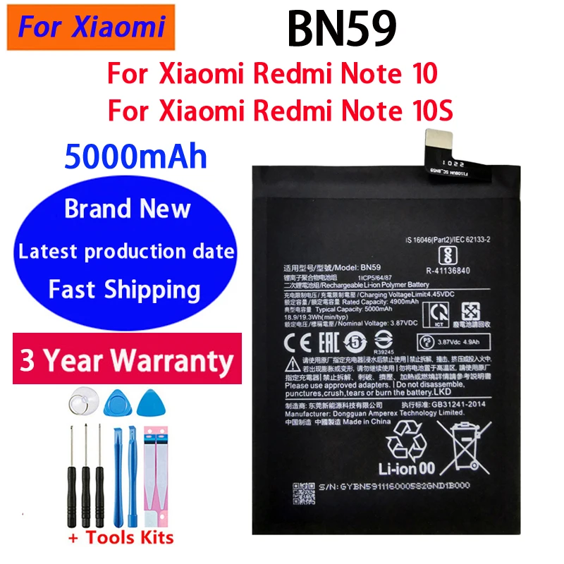 Original BN5C BN59 BN5Q BN70 BN56 BN62 BN5A BN5H Battery For Xiaomi Poco M2 M3 M4 M5 M5S M6 M7 C65 4G 5G Pro Bateria Batteries