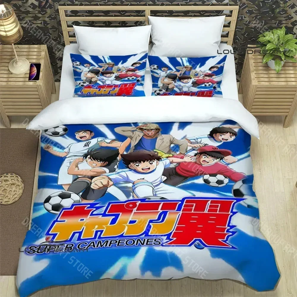 Exquisite 3D Print Captain Tsubasa Cartoon Bedding Sets Exquisite Bed Supplies Set Duvet Cover Bed Comforter Set Bedding Set Lux