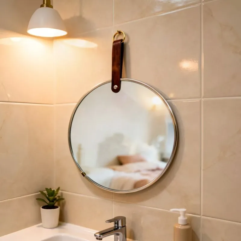 Salon Bathroom Mirror Minimalist Interior Fashion Save Space Safe Modern Decoration Mirror Big Size Spiegels Home Decoration