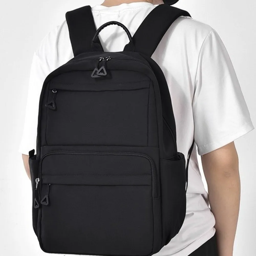 Unisex effen kleur studentenrugzak Grote capaciteit Veelzijdige laptoprugzak Lichtgewicht schooltas in Koreaanse stijl Schoolgebruik