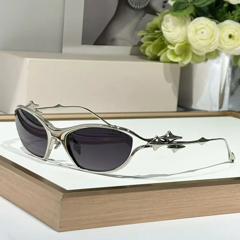

2025 new YTT fashionGM glasses frame cat's eye personalized fashion pure titanium men's and women's antiblue light glasses frame