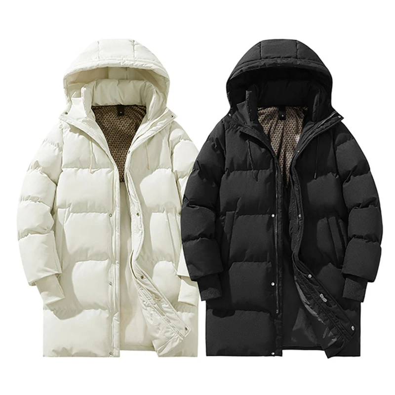 New Long Winter Graphene Cotton Parkas Warm Jacket Plus Size Men's Korean Version Parkas Men's Casual Fashion Jacket