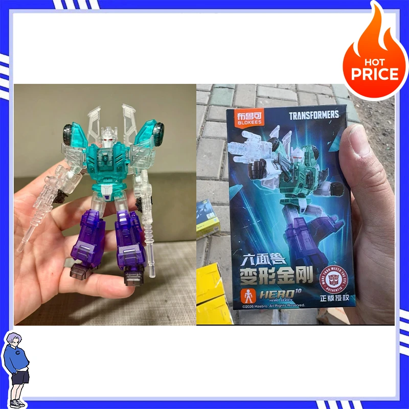 

In Stock Blokees Transforming Toy Colored Transparent Version Six-shot Assembly Model Collection Gift