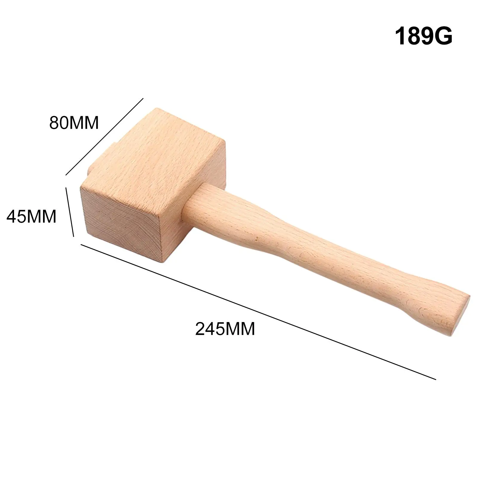 Wooden Hammer Carpentry Mallet Eco Friendly Hand Tool for Woodworking Carving and DIY Craft Assembly