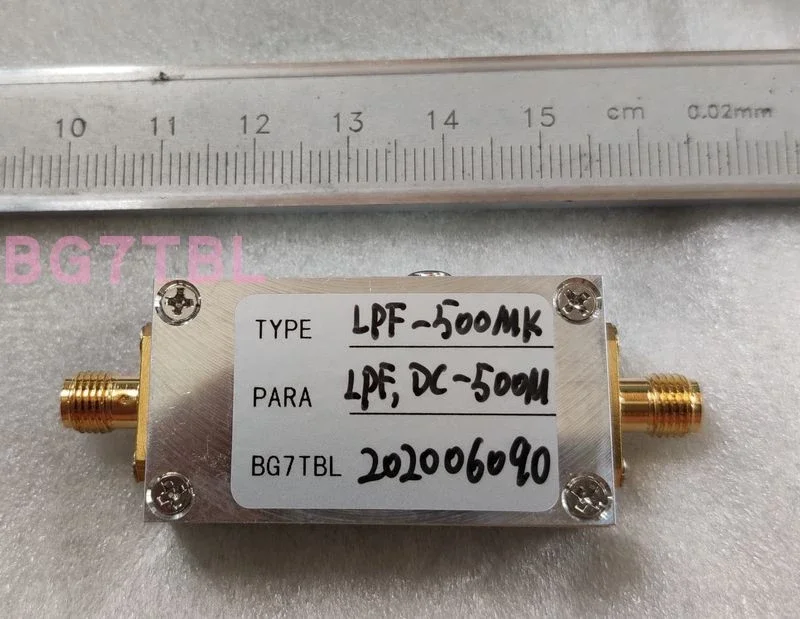 0,1 m, 1m, 2m, 5m, 10m, 30m, 40m, 500m, m, 1g, Tiefpass filter, lpf, sma port