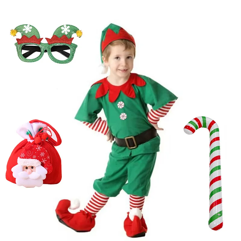 Christmas Baby Girls Red Xmas Clothes Set Kids Santa Claus Cosplay Boys Long Sleeve Outfits Xmas Dress Clothes Set for Toddler