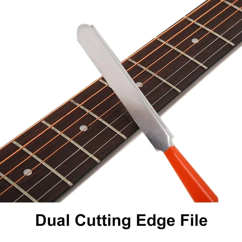 11 قطعة مجموعة الغيتار الحنق تتويج ملف التسوية شعاع الرملي طحن سلسلة الموزعات الغيتار الأصابع أدوات Luthier