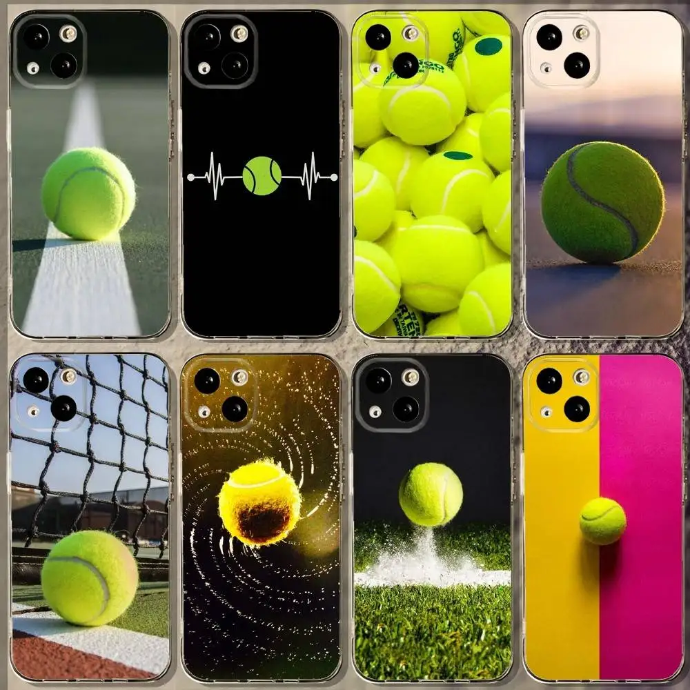 

Tennis Sport Phone Case For iPhone 16,15,14,13,12,11 Plus,Pro,Max,XR,XS,X,7,8 Plus,SE,Mini Soft Transparent Cover