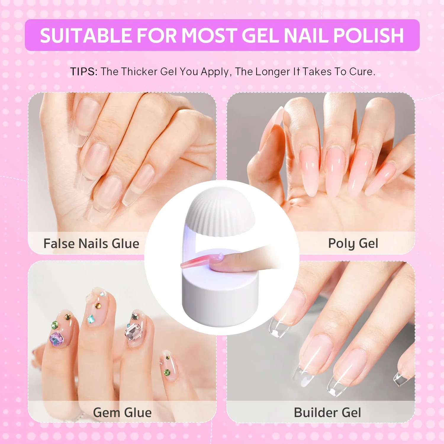 Neue Nagel Trocknen Lampe 6LED Lampe Mini Nagel Trockner UV Lampe Maniküre Maschine Mit USB Kabel Gel Nagellack Trockner Hause reise Verwenden