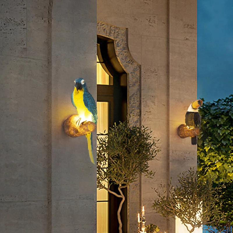 Waterproof outdoor wall lamp simulation animal lamp villa courtyard door hanging external wall lighting