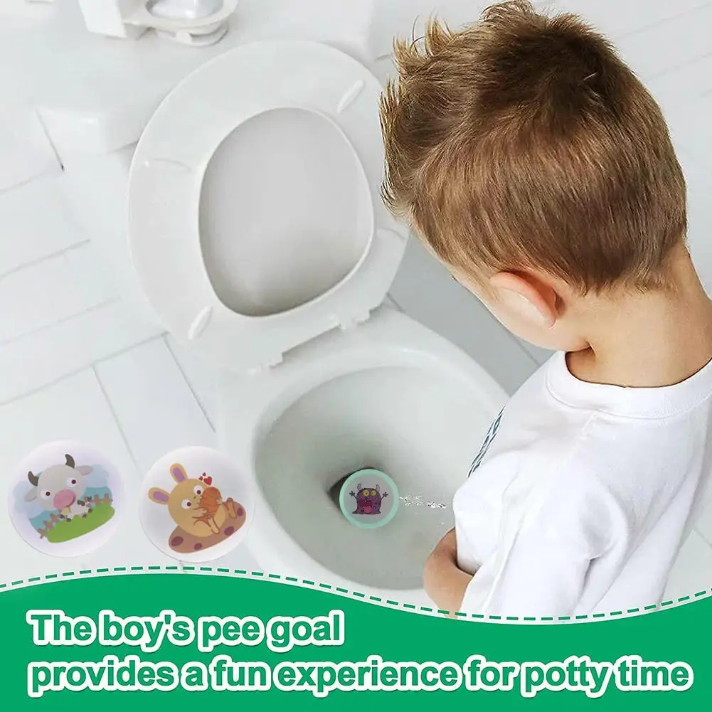 Color Changing Toilet Sticker Thermochromic Toilet Sticker Urinal Training Waterproof Color Changing Sticker For Kid Potty