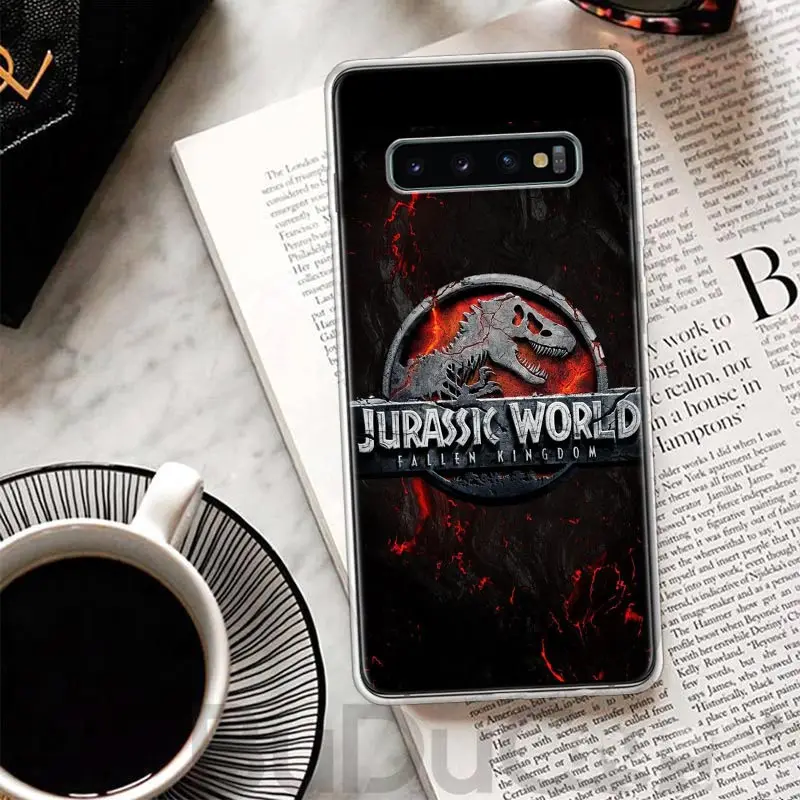 Jurassic Park Dinosaur World Cover For Samsung Galaxy S23 S22 S24 Ultra S21 Plus S20 FE Phone Case S10 + S10E S9 S8 Print Coque