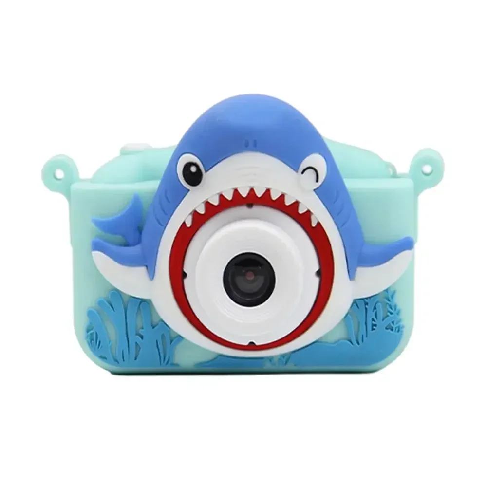 Dinosaur Digital Camera Cartoon Shark Unicorn Mini Children Cameras Toy Play Games Photo Video Camera Birthday Christmas Gift