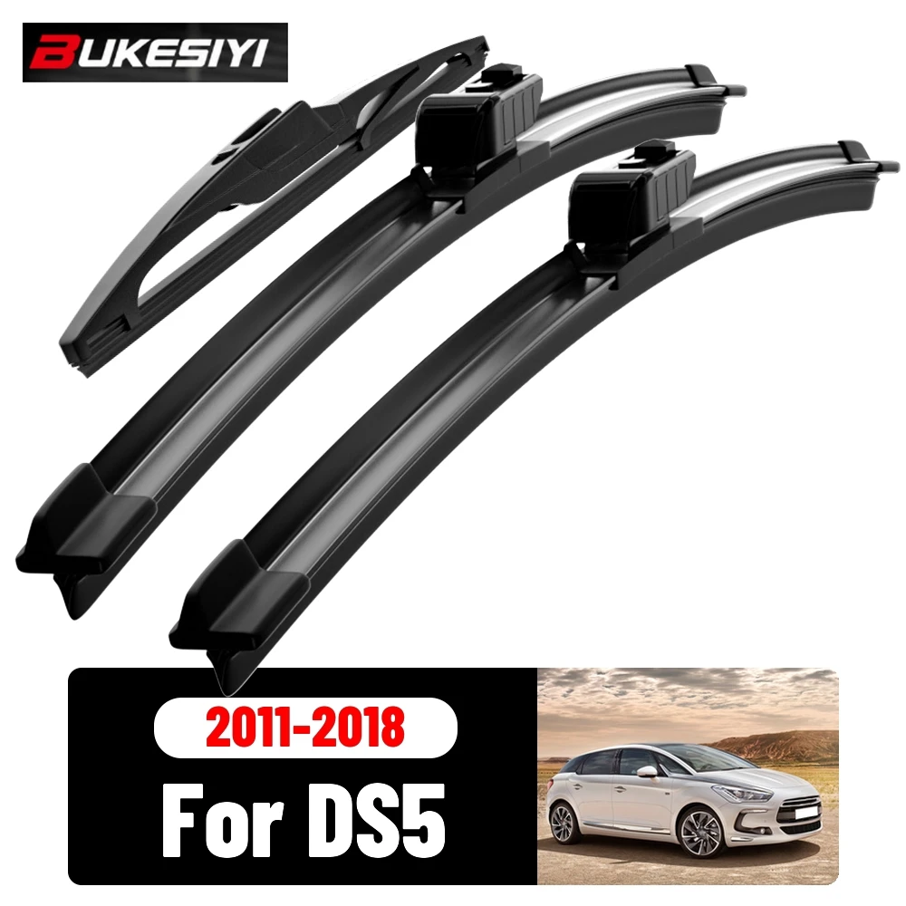 Front & Rear Wiper Blades Set For Citroen DS5 2011-2018 2012 2013 2014 2015 2016 Silent Windscreen Wipers Accessories 30