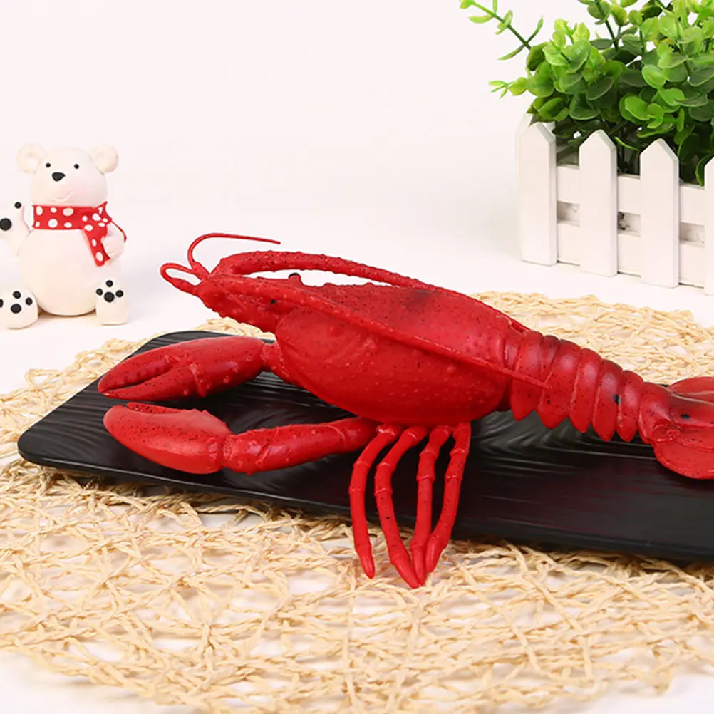 

2pcs Realistic Kids Rubber Marine Creature Model Toys Imitation Lobster Ornaments Educational Playthings Handmade Toy