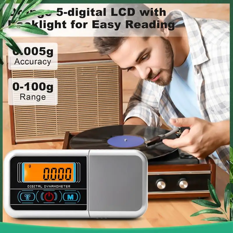 (NEW) Mini Jewelry Scale 100Gx0.005G Precise Turntable Stylus Force Digital Dynamometer Tracking Gauge For Vinyl Record Needle