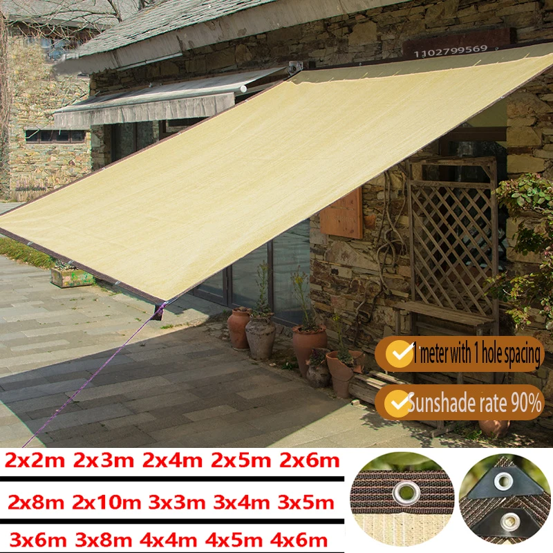 Malla de sombreado para jardín al aire libre, malla de sombreado para terraza, malla de sombreado para camping, protección UV, tela de protección