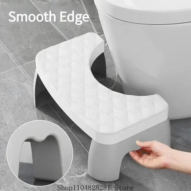 Anti-Slip Toilet Stool Squatting Foot Stool, Non-Skid Step Stool for Adults Kids Elderly Pregnancy, Bathroom Squat Potty Stool