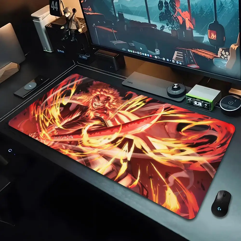 Demon Slayer Kimetsu No Yaiba Mouse Pad Cartoon Lockedge Large Gaming Pad Computer Gamer Keyboard Mat Desk Mousepad for PC Desk