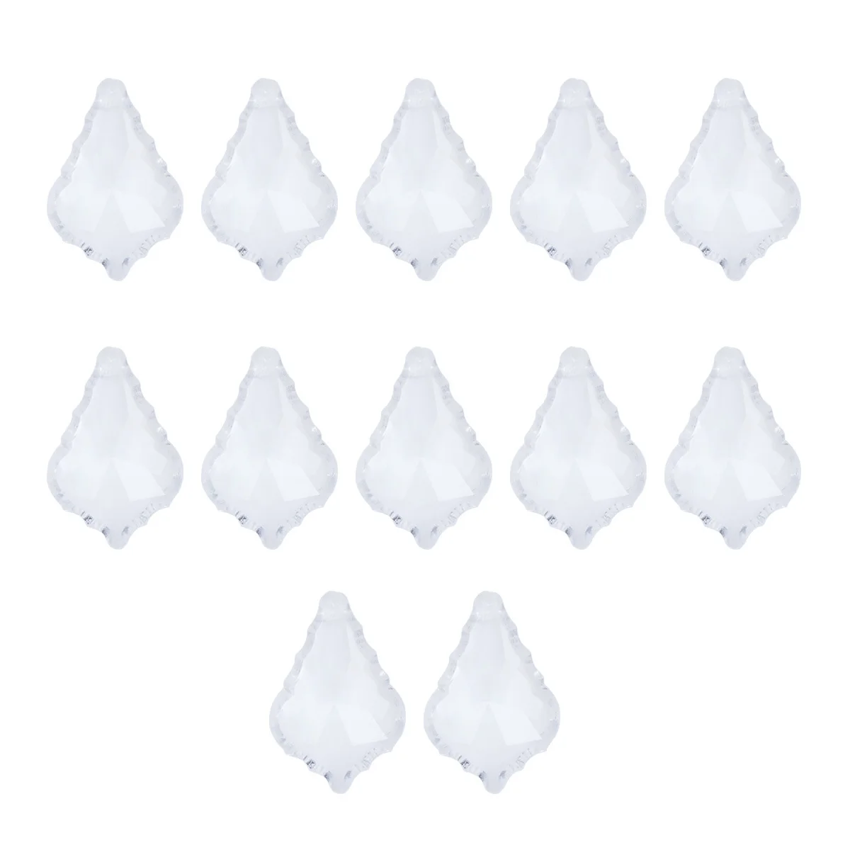 

12Pcs Chandelier Crystal Pendants Clear Glass Prisms Great Reflective Effect Ideal for Wedding Display Hanging Crystals