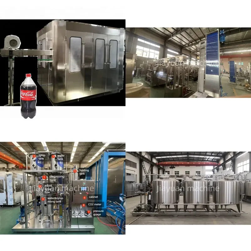 for Automatic Carbonated Beverage Production Line 6000-8000 Bottles/Hour Touch Screen  Control Compatible with 380V/220V