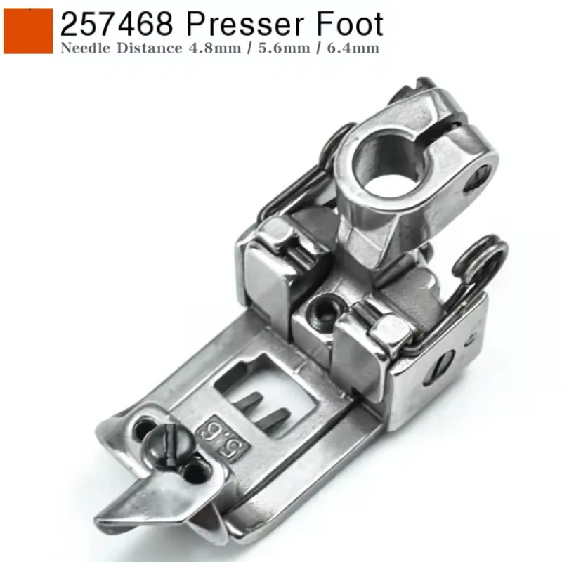 257468 Middle Edge Guide Presser Foot For Pegasus W500 W600 W1500 W2600 Coverstitch(Interlock) Sewing Machine Needle 5.6/6.4/4.8