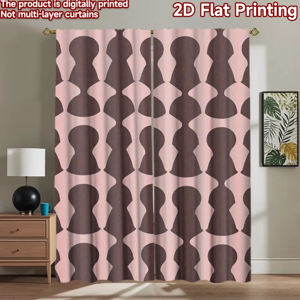 

1pc 2D flat Photography Backdrop Background Banner Brown Shapes 100% Polyester Festive Backdrops for Suitable for bedrooms,