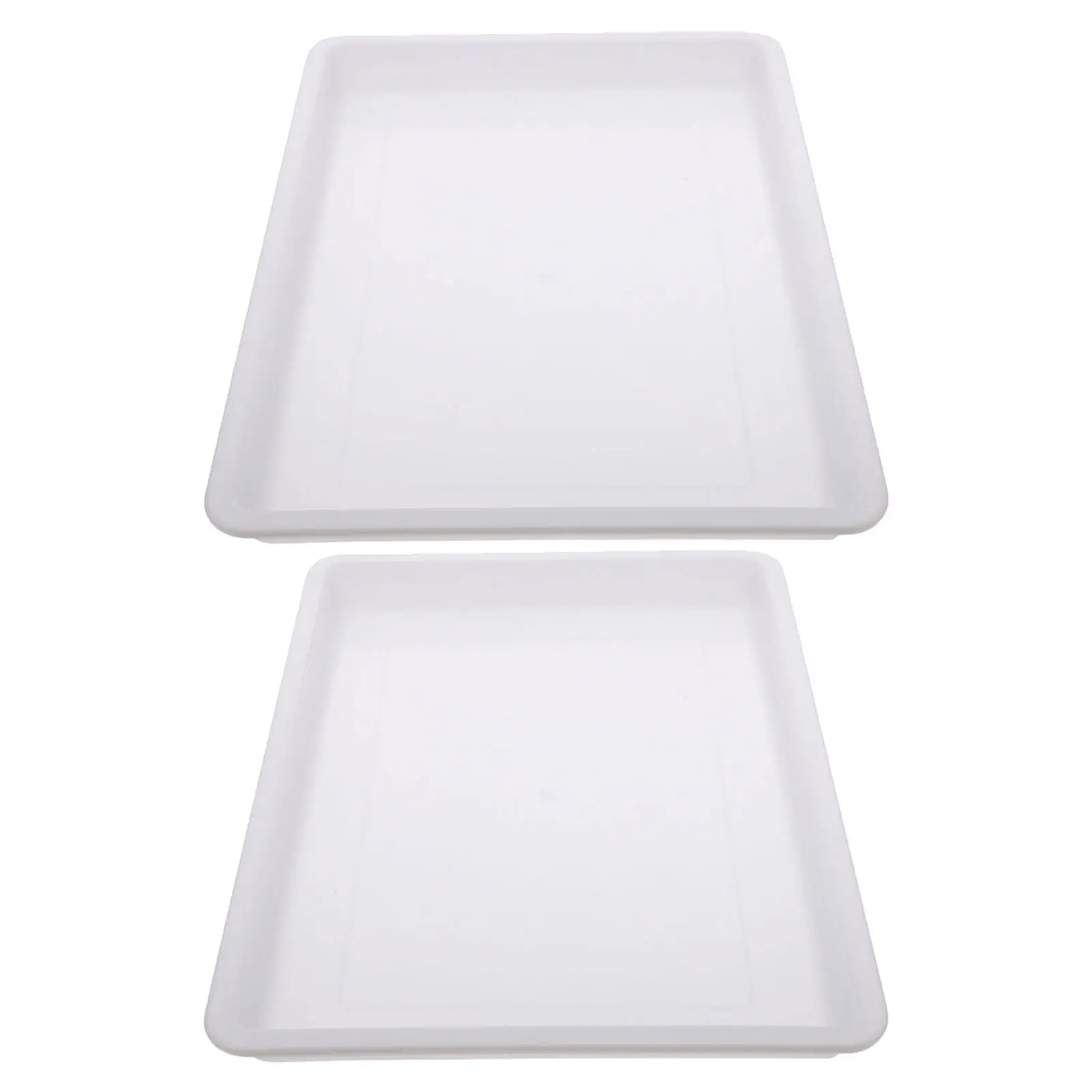 2Pcs Rectangular Painting Mixing Tray Artist Palette for Watercolor Acrylic Gouache Paint Holder Creative Art Supply