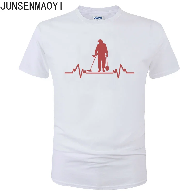 New Metal Detector Heartbeat Detectorist T-Shirt cotton Casual tshirt men Short Sleeve O-Neck summer fashion T Shirt Plus Size