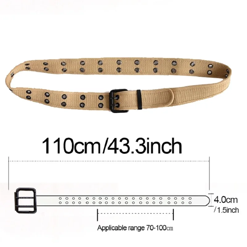 4CM Men\'s Fabric Canvas Belt Tactical Belt for Men Military Tactical Working Black Belt Tactical Strap Belts for Jeans Waistband