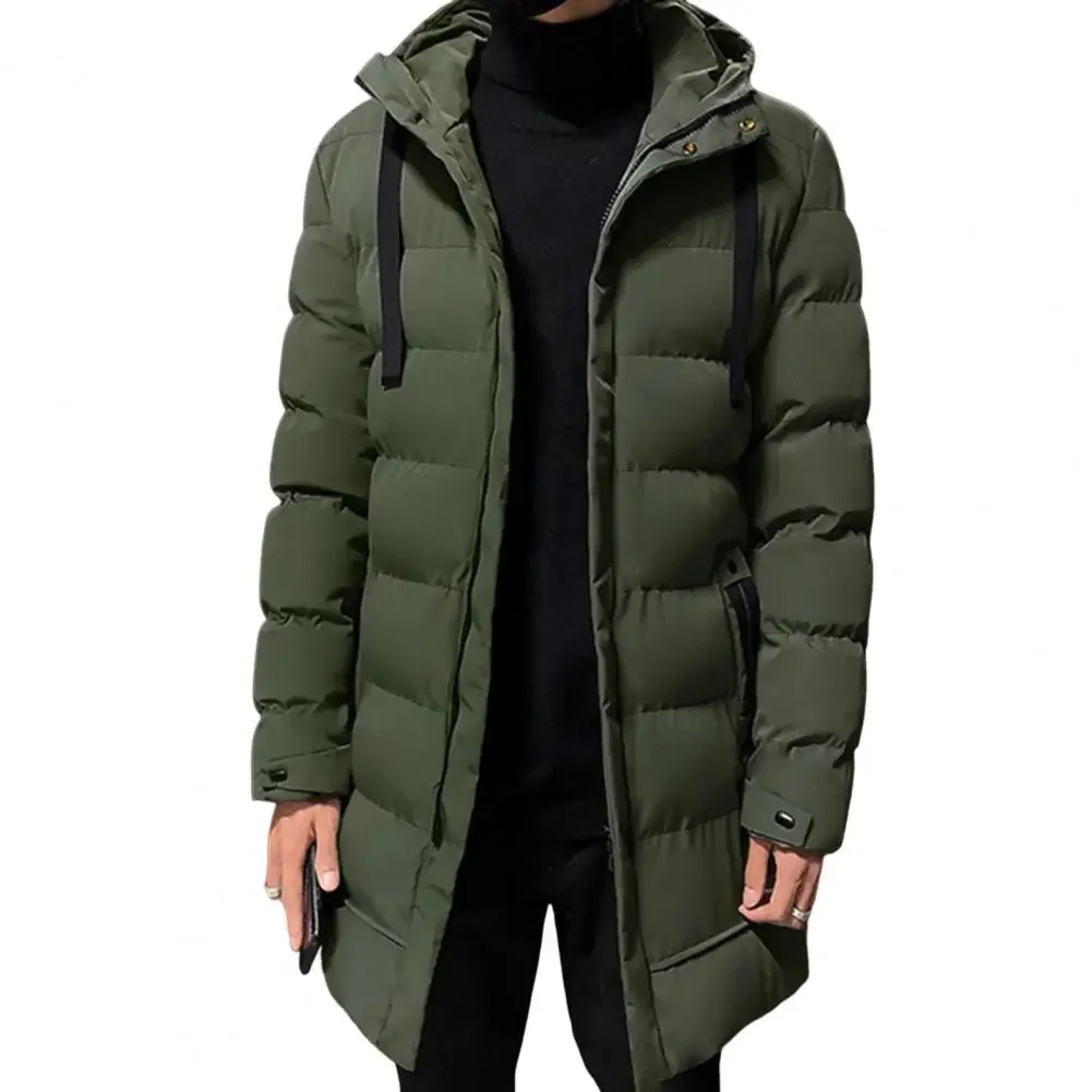 Winter Mannen Parka Mannen Lange Warme Dikke Kap Parka Jas Herfst Uitloper Outfits Klassieke Winddichte Zak Katoenen Kapmantels