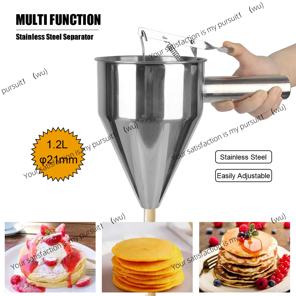 Kitchen Accessories Funnel Dispenser with Rack Cupcake Pancake Batter Maker Octopus Ball Tools Stainless Steel