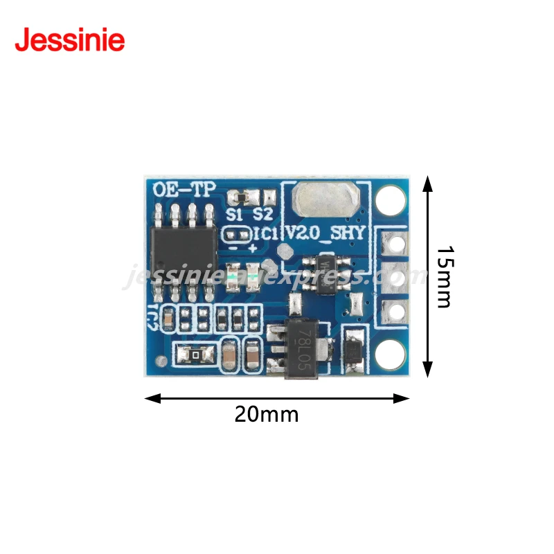 20pcs/1pc OE-TP Capacitive Touch Button Light Touch Switch Module Digital Touch Sensor LED No Pole Dimming 10A DC 5-12V