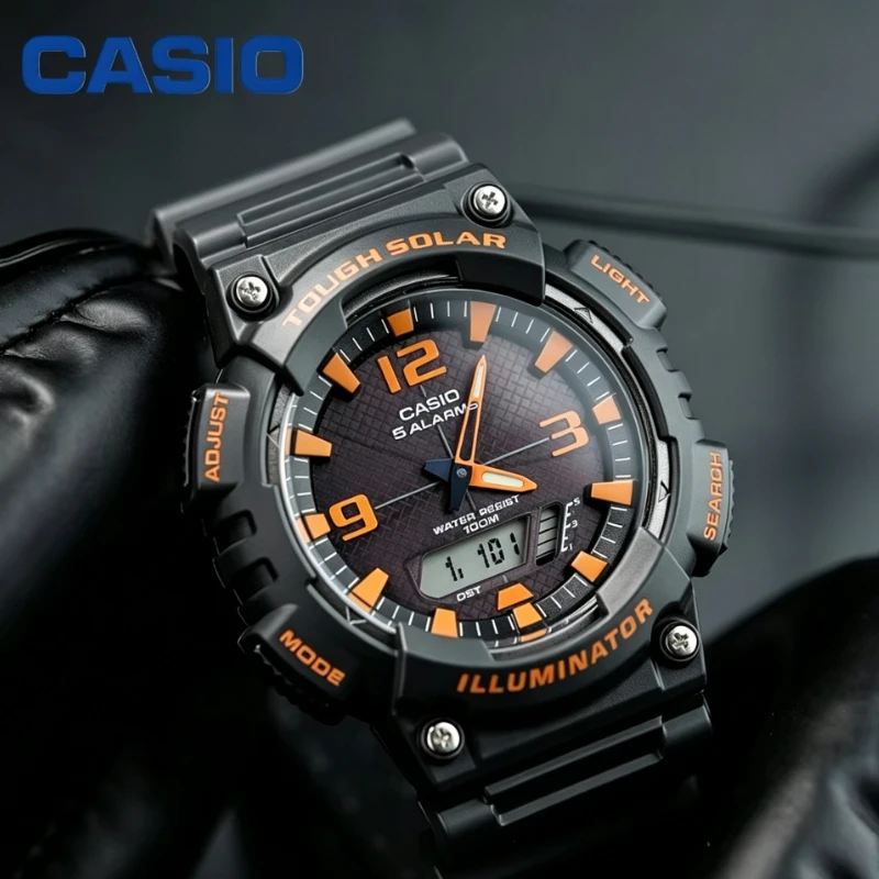 Mens Fashion World - ساعة كاسيو AQ‑S810W‑8A للرجال، تعمل بالطاقة