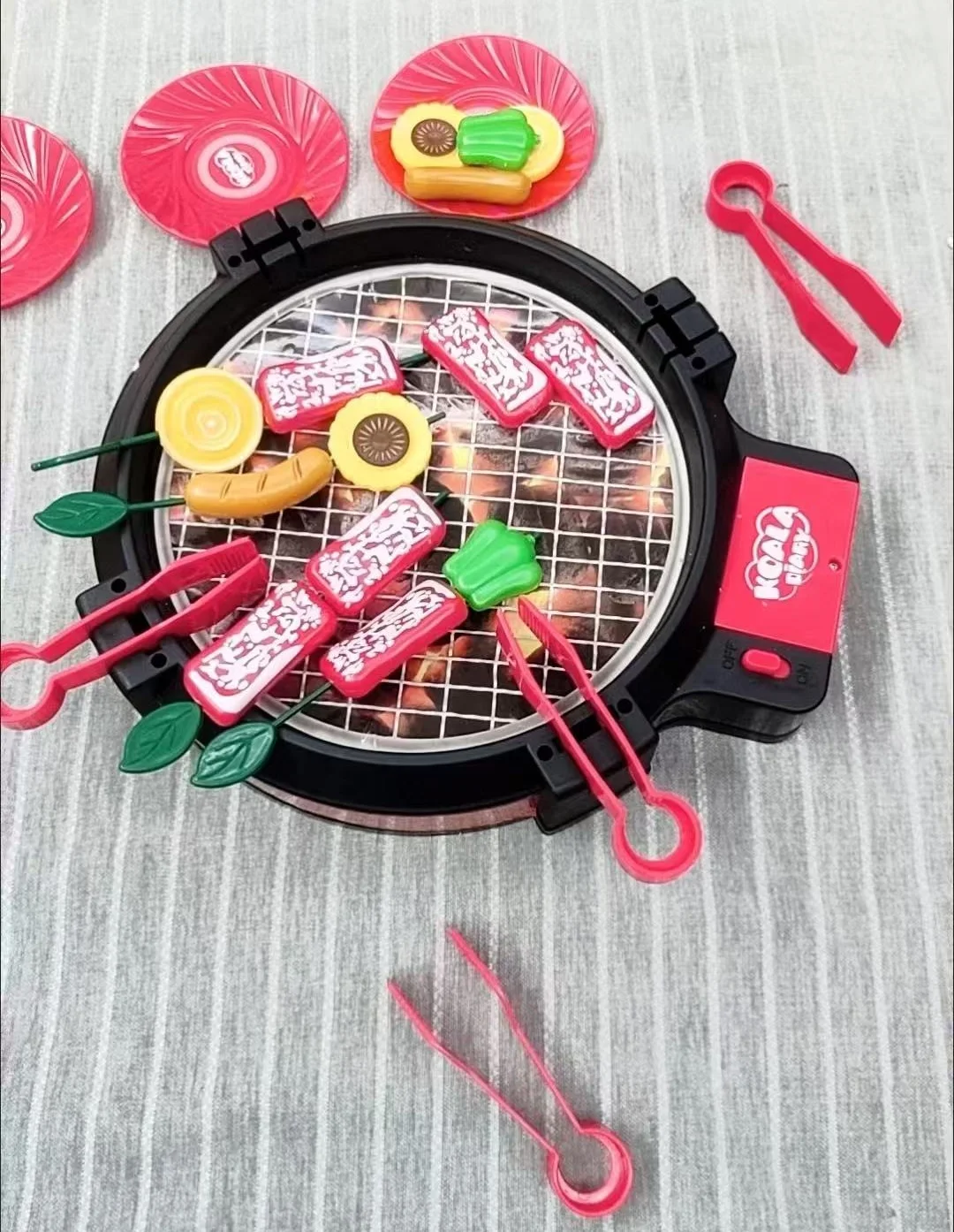 Maison de jeu jouet famille Parent-enfant interactif drôle jouet de cuisine électrique musique son BBQ cuisine nourriture Barbecue jeu jouet cadeau