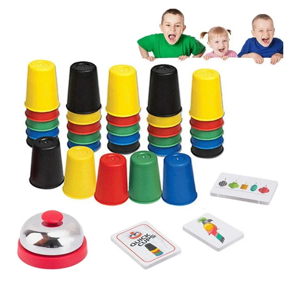 Family Competition Toy Speed Challenge Card Games Training Parent Child Desktop Interactive Sports Stacking Cups Christmas Gift