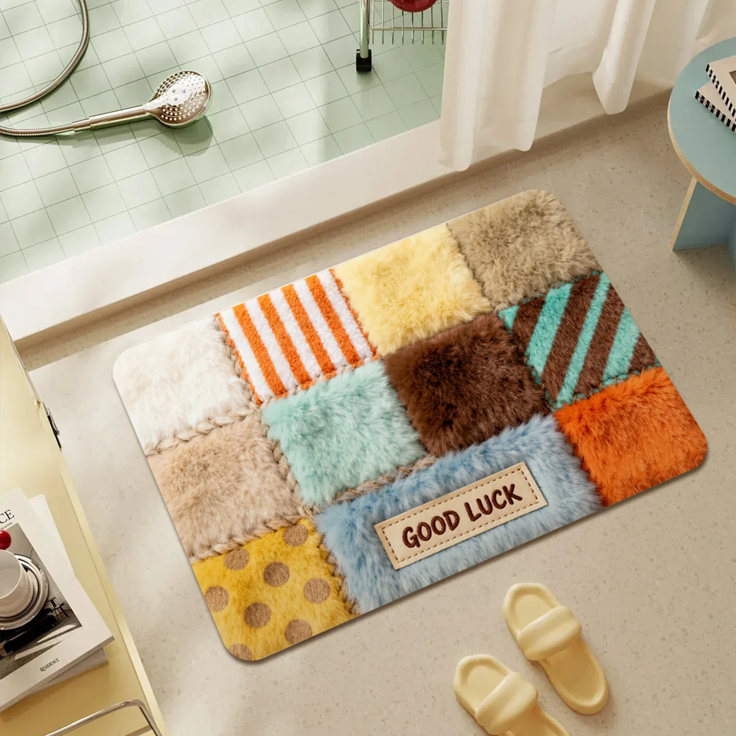 

American Dopamine Diatom Mud Toilet Non-slip Bathroom Floor Kitchen Mat Home Door Mat Water-absorbing Quick-drying Foot Mat