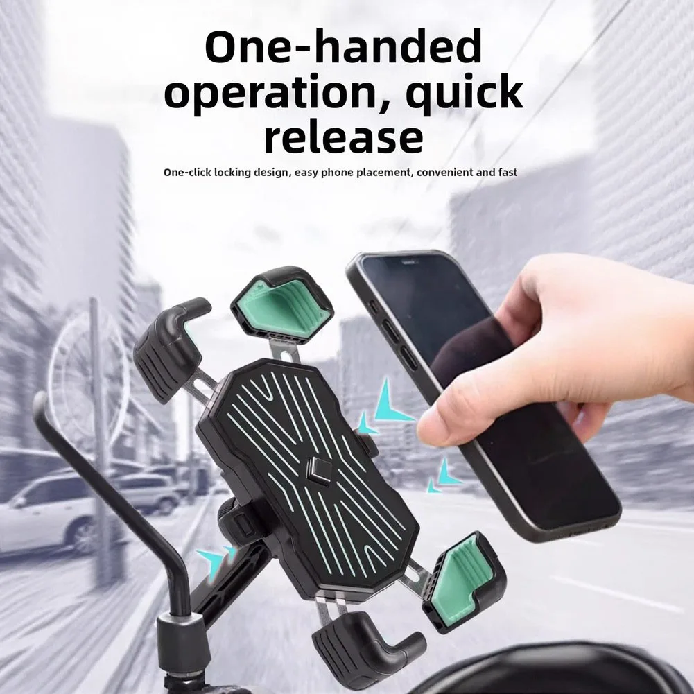New Rotatable Bike Phone Mount Anti-Drop Shockproof Bicycle Phone Stand Handlebar Phone Holder Electric Bike Cycling Accessories