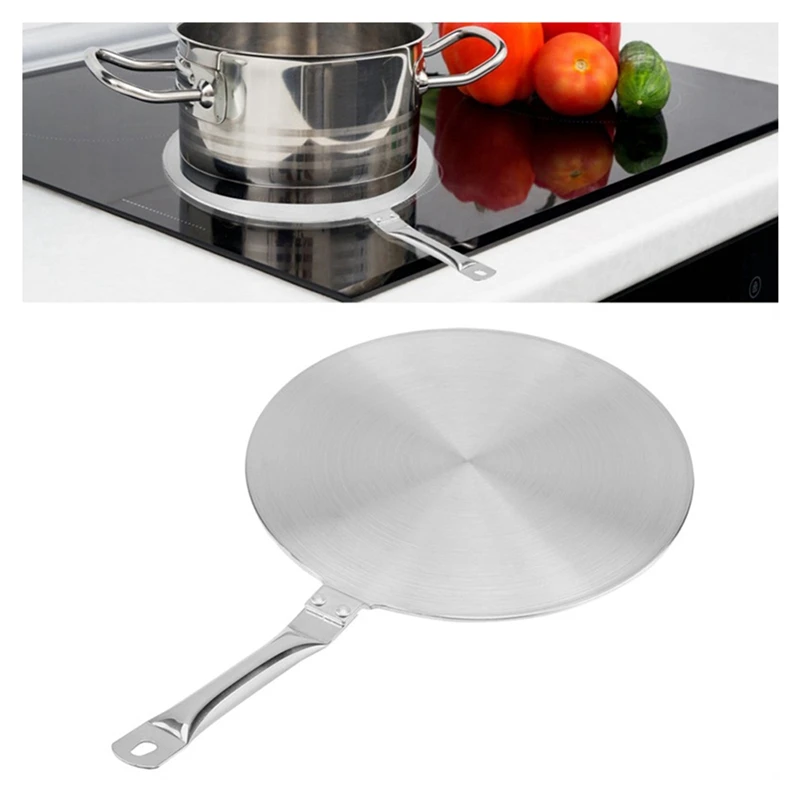 

Y02ACooking Heat Diffuser Plate Electric Cooker Induction Hob Converter Plate Cookware Furnace Pan Converter Adapter 20cm