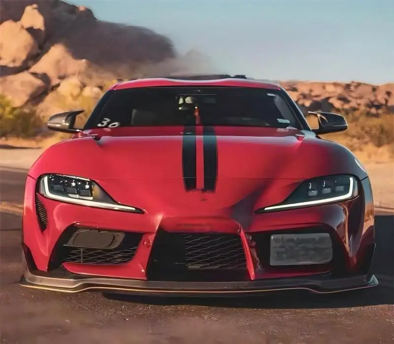 لتويوتا سوبرا A90 A91 ReaI ألياف الكربون الجافة المصد الأمامي الشفة المفسد كيت