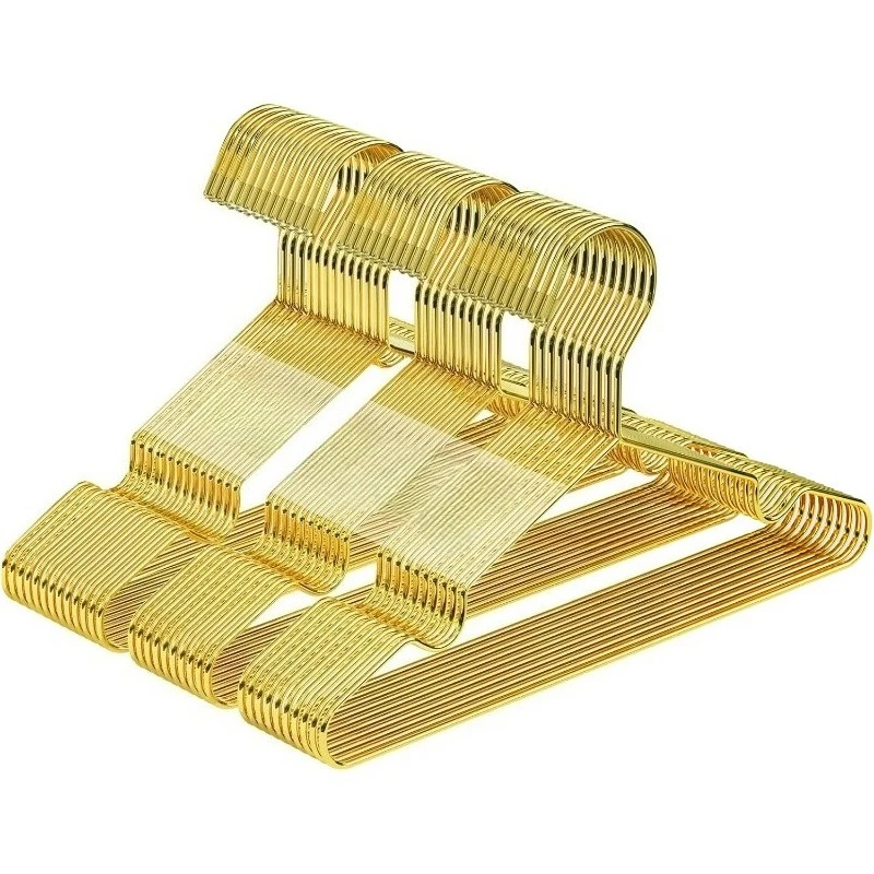 

Gold Adult Kids Baby Hangers 10pcs Strong Metal Toddler Hangers for Closet Space Saving Children Hangers for Clothes Coats Pants