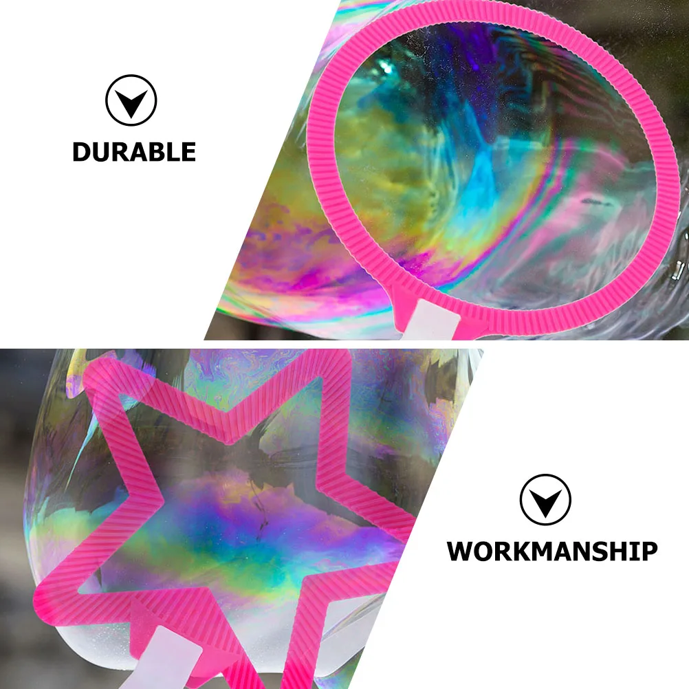 

4 Pcs Blowing Bubble Wand Toy Large Stick Kids Jumbo Giant Wands Colorful Bubbles Maker Ring Puzzle Child