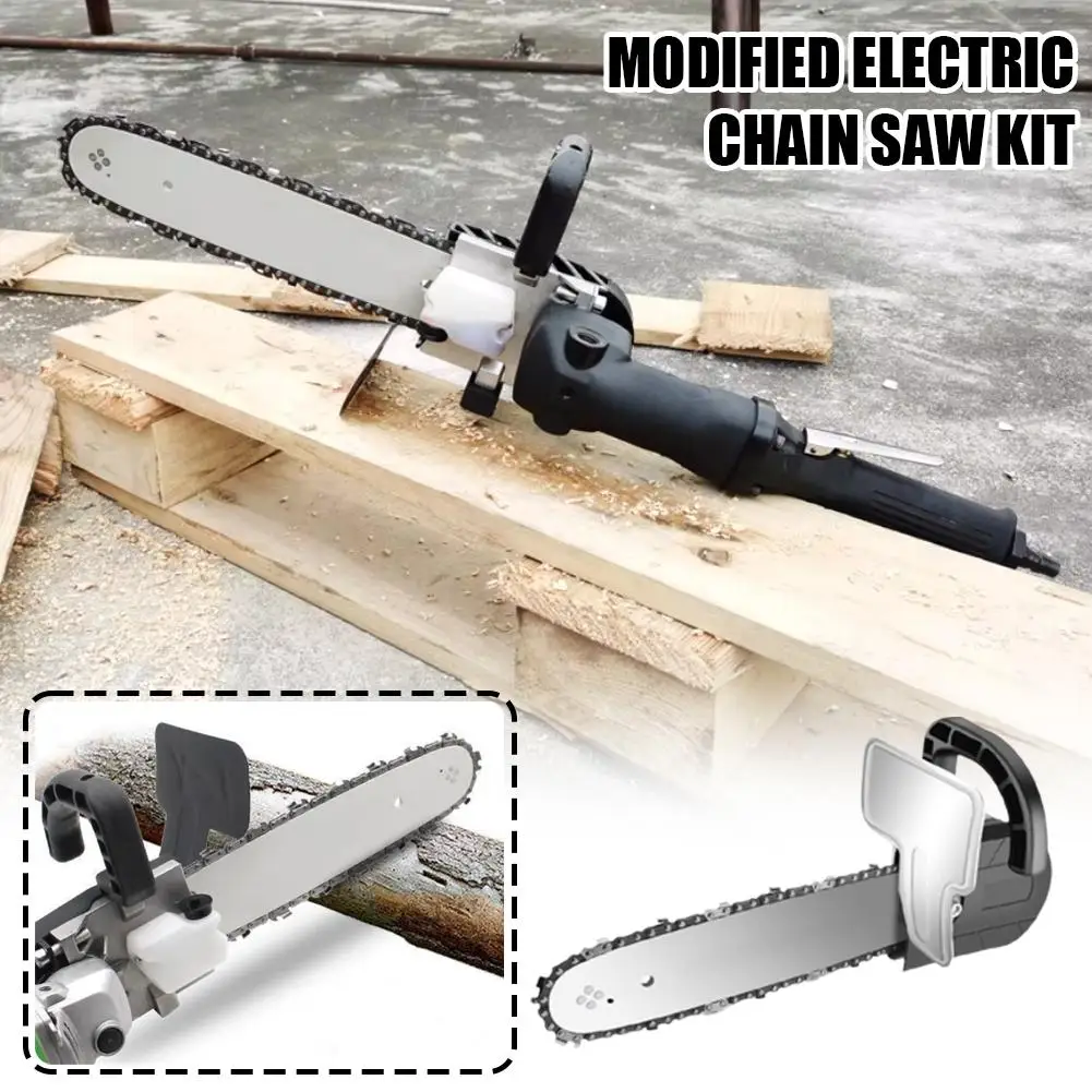 Angle Grinder Conversion Electric Chain Saw Kit Small Woodworking Domestic Saw Logging Felling Cutting Multifunction Handhe O5B8