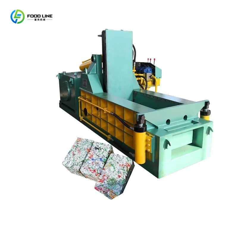Customized High Efficiency Hydraulic Scrap Metal Baler Machine For Waste Aluminum Can Compression Recycling