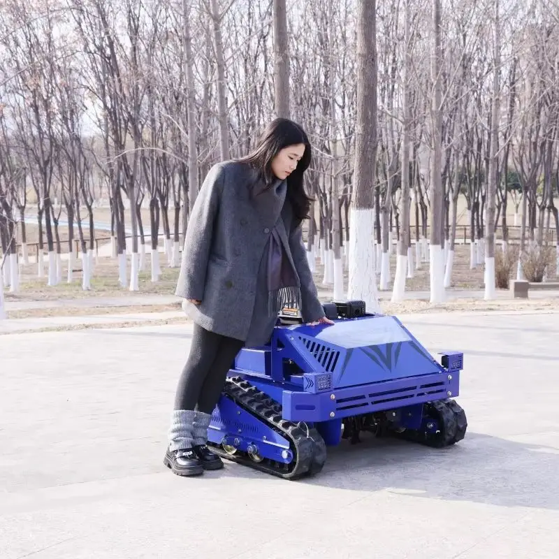 

Customized rotating weeding all terrain lawn mower with intelligent remote control tracks
