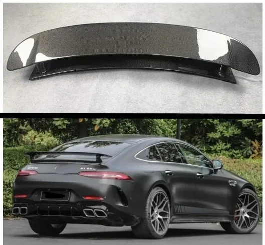 Real Carbon Fiber Car Rear Wing Trunk Lip Spoiler For Mercedes-Benz AMG GT43 GT50 GT53 GT63S 2019 2020 2021 2022