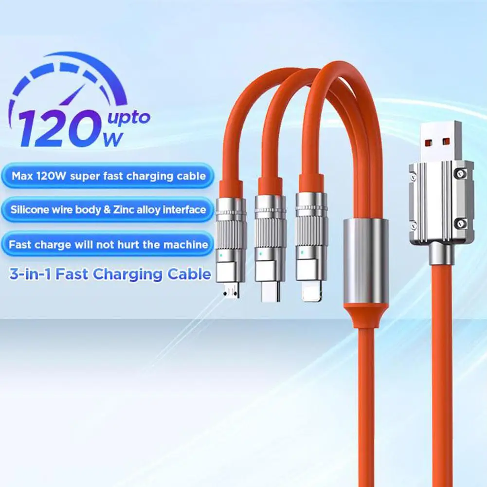 Fast Charging USB C Cable 180 Degree Rotation Elbow Type-C Charger Cord for Xiaomi Redmi Samsung Phone Accessories 120W 7A