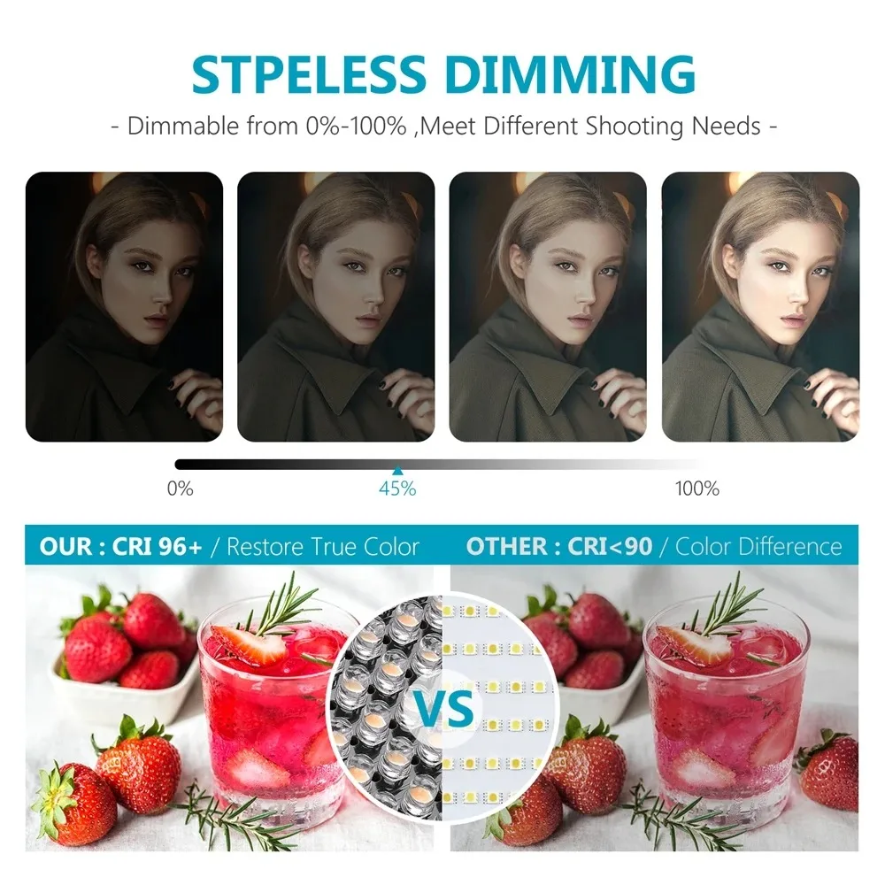 Neewer ترقية 660 LED الفيديو الضوئي عكس الضوء ثنائي اللون LED لوحة مع شاشة LCD للاستوديو، يوتيوب تصوير الفيديو التصوير الفوتوغرافي #6