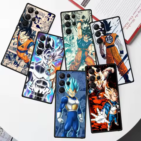 Luxury D-Dragon Ball Goku For Samsung Galaxy S24 S23 S22 S21 S20 FE S10 S10E Plus Ultra Pro Lite 5G Black Funda Phone Case