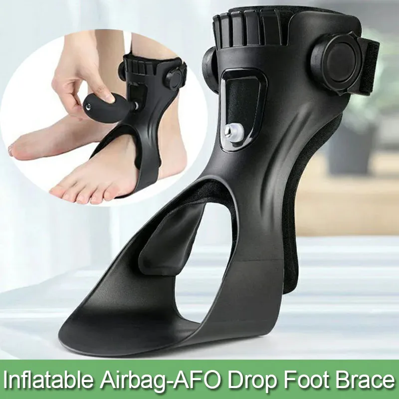 

1PC AFO Drop Foot Brace Orthosis Ankle Support-With Comfortable Inflatable Airbag for Hemiplegia Stroke Shoes Walking